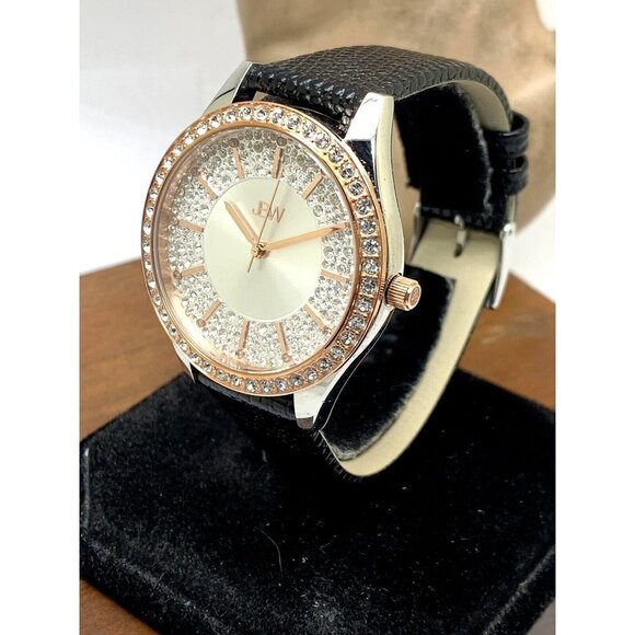 JBW Womens Watch J6367-10C Quartz 10 Year Anniversary Crystals Pave Leat… - Picture 14 of 14